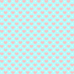 Hearts pattern. Valentine day design. Vector.