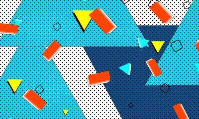 Abstract fun background. Memphis design. Vector