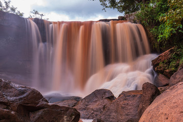 Fototapeta na wymiar Tat-San waterfall, Loei province, Thailand.