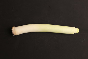 delicious leek in color background