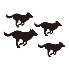dog set, icon vector illustration sign