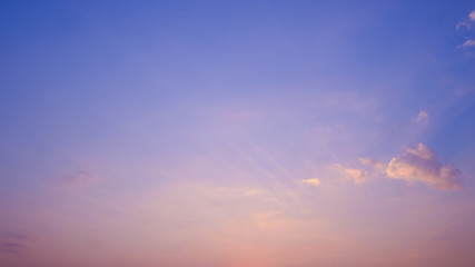 Naklejka na ściany i meble Beautiful orange Sun light and blue sky in sunrise time, nature background