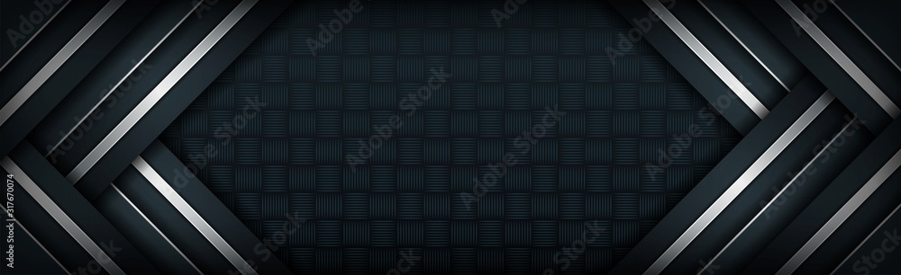 Poster dark abstract background with overlap layers