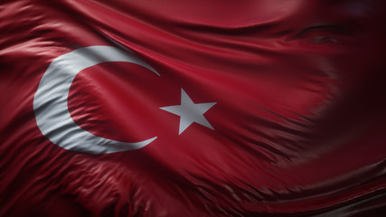 3d illustration of Turkey flag