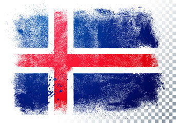 Vector Illustration Distressed Grunge Flag Of Iceland