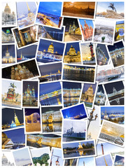 Fototapeta na wymiar St. Petersburg. Russia (collage of winter photos of St. Petersburg)