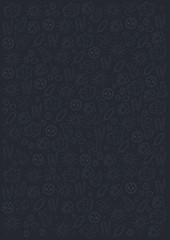 Background with virus. Vector illustration with hand draw doodle elements.