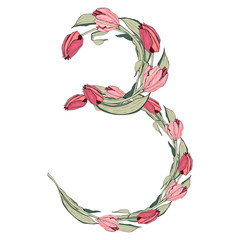 abstract background with flowers