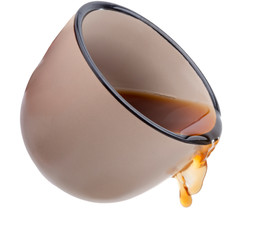 cup of coffee isolated on the white. Good breakfast