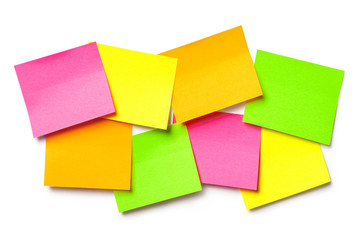 Eight colorful stickers, isolated on white background