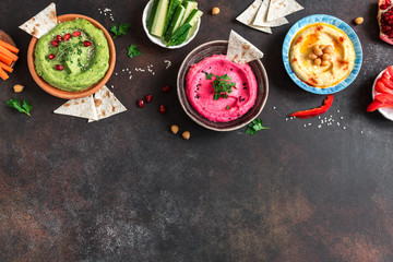 Colorful Hummus Set