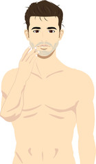 Fototapeta premium メンズエステ ひげ 脱毛 ビフォー