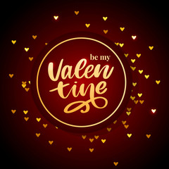 Valentine poster, card, label, banner letter slogan Vector elements for Valentine's day design elements. Typography Love heart