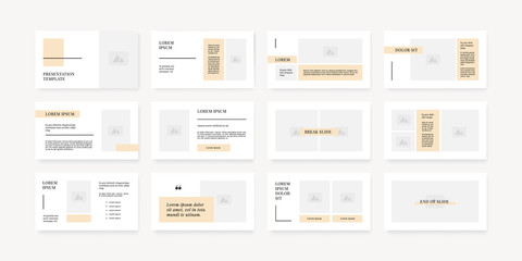 minimal style powerpoint slides template - obrazy, fototapety, plakaty