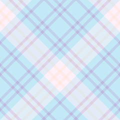 Seamless pattern in discreet light blue, pink and violet colors for plaid, fabric, textile, clothes, tablecloth and other things. Vector image.