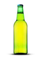 green full bottle with beer