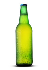 green full bottle with beer