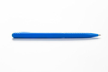 beautiful plastic ballpoint pen isolated on white background