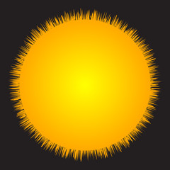 Golden Heat Explosion Background Frame