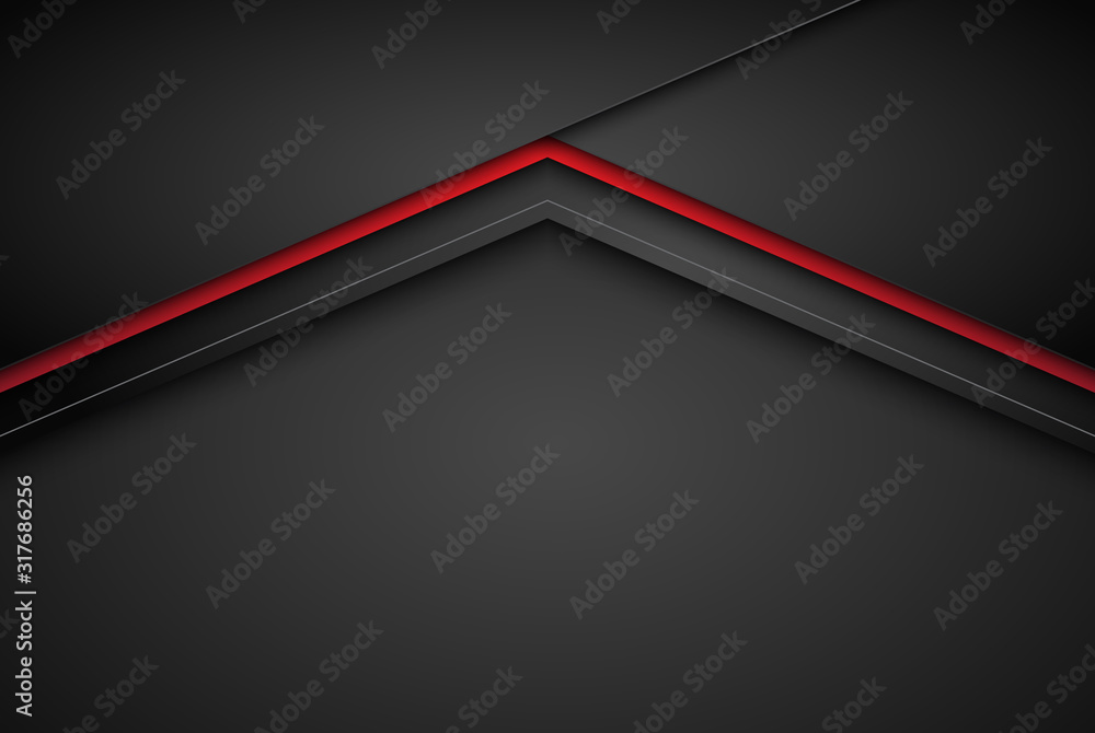 Leinwandbilder arrow lines, technology digital template with shadows on gradient background overlap dimension moder