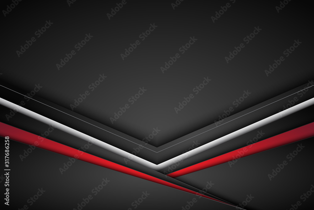 Leinwandbilder arrow lines, technology digital template with shadows on gradient background overlap dimension moder