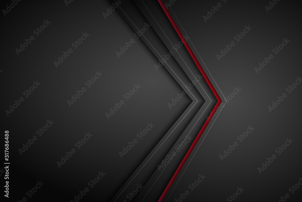 Leinwandbilder arrow lines, technology digital template with shadows on gradient background overlap dimension moder