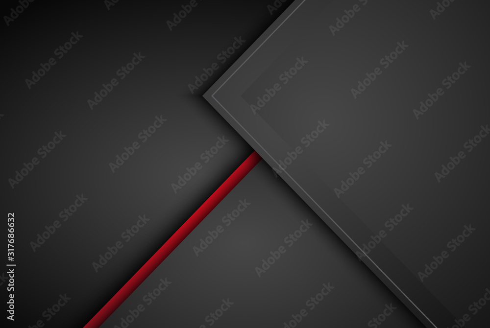 Leinwandbilder arrow lines, technology digital template with shadows on gradient background overlap dimension moder