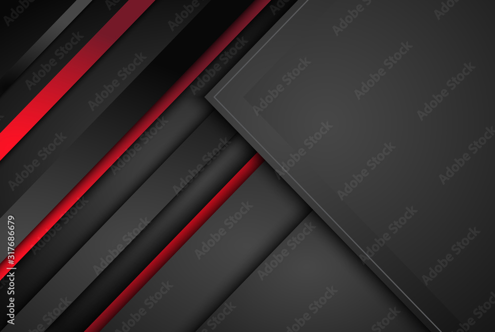 Leinwandbilder arrow lines, technology digital template with shadows on gradient background overlap dimension moder