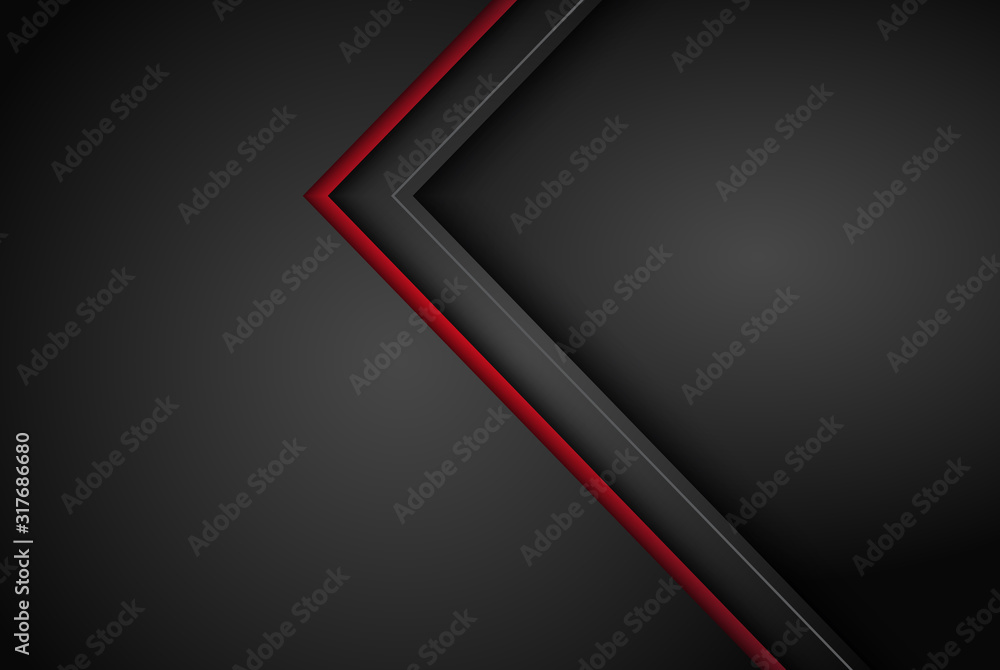 Leinwandbilder arrow lines, technology digital template with shadows on gradient background overlap dimension moder