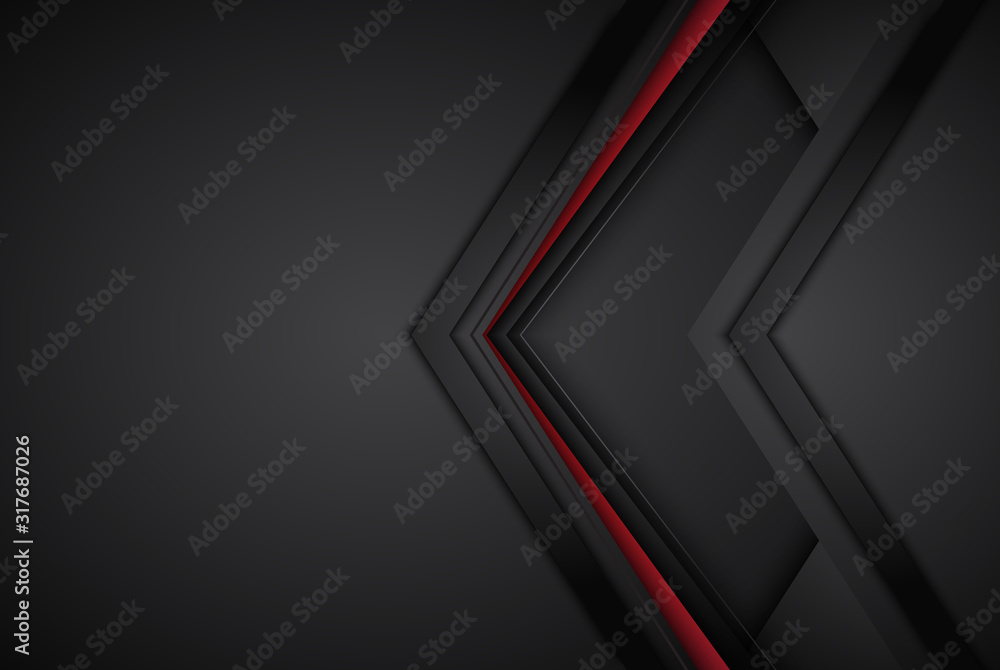 Leinwandbilder arrow lines, technology digital template with shadows on gradient background overlap dimension moder