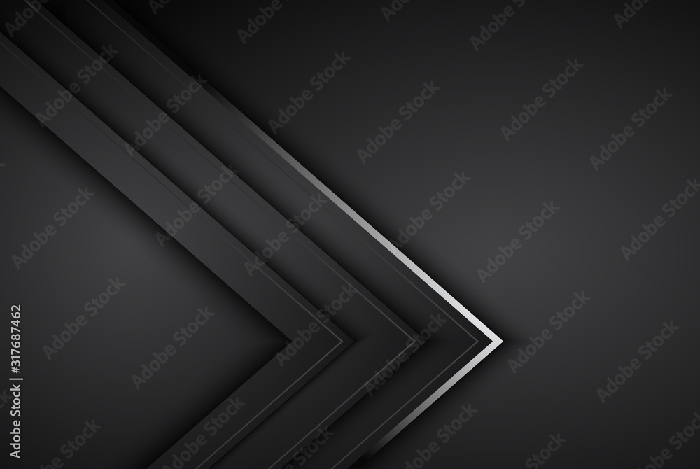 Leinwandbilder arrow lines, technology digital template with shadows on gradient background overlap dimension moder