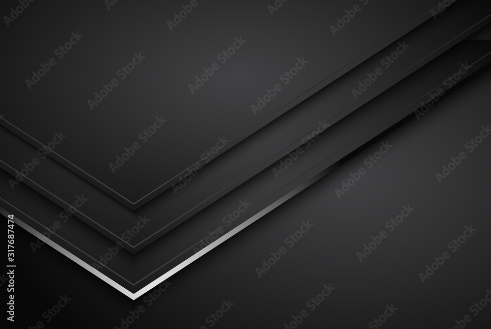 Leinwandbilder arrow lines, technology digital template with shadows on gradient background overlap dimension moder