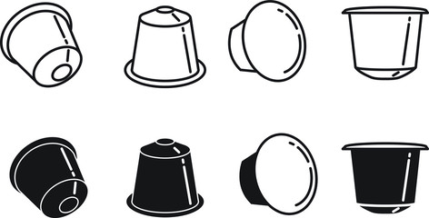 coffee capsule icon - vector illustration.
