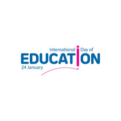 International Day of Education Celebration Vector Template Design Illustration.