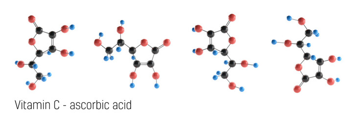 Vitamin C Molecule Structure. l-ascorbic acid, ascorbic acid, ascorbate. Vitamin C is great antioxidant.