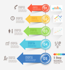 Infographics arrows design template. Vector illustration.