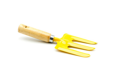 Garden tools on isolated white background