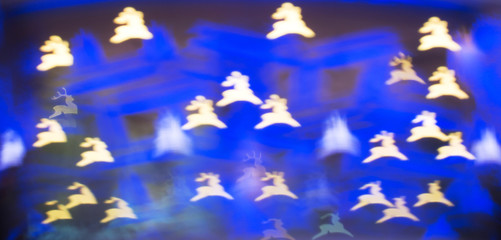 Christmas blurred lights background. Defocused lights background. Abstract colorful background.