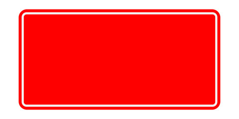 Red blank traffic sign To put in advertising messages