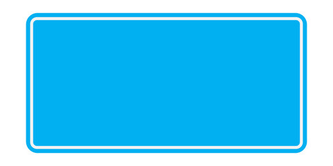 Blue blank traffic sign To put in advertising messages