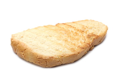 Toast slice isolated on white background
