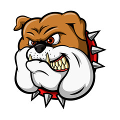 Bulldog wild animal head mascot. Vector illustration