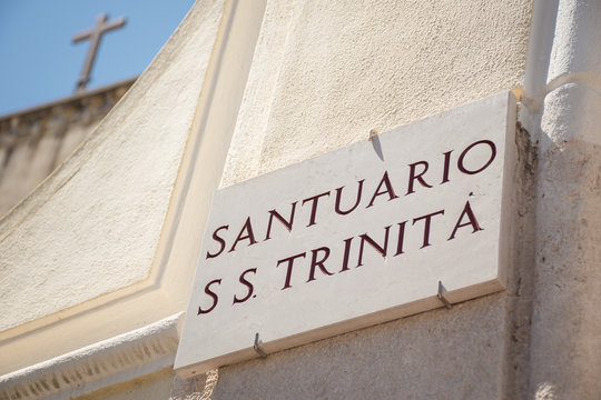 Santuario SS Trinita, Gaeta, Italy. Tourism