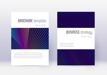 Naklejka premium Minimalistic cover design template set. Rainbow ab