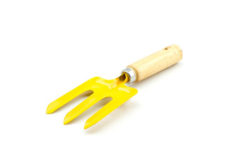 Garden tools on isolated white background