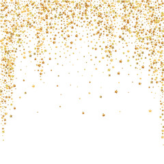 Fototapeta na wymiar Gold stars luxury sparkling confetti. Scattered sm