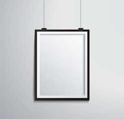 isolated picture frame on wall vector illustration EPS10