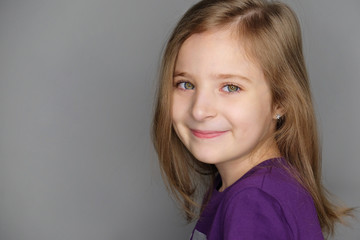 Portrait of happy smiling little girl