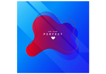 To me you are perfect. Valentines Day Minimal Poster Vector Illustration