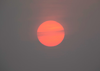 Sunrise and the clouds in the morning at Asker coast, Bahrain